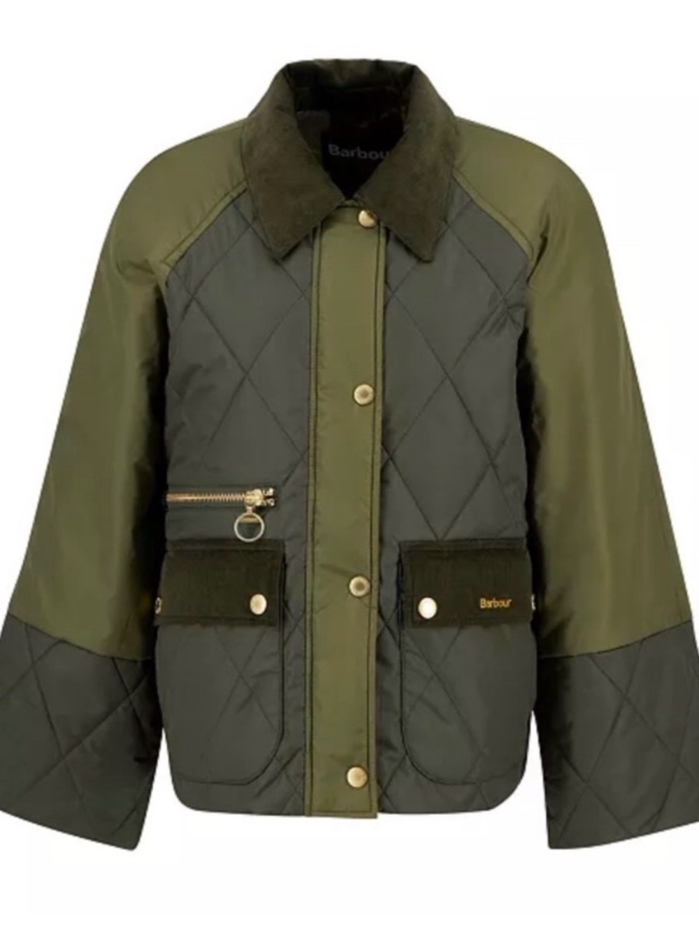 Barbour Martha Quilted Olive Green Jacket - NWT, sold out, size UK 8, US 4